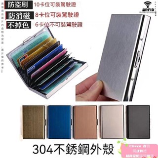 🔥精品 優選🔥挑戰全站最低價不鏽鋼卡包新款防消磁防盜刷便攜金屬卡盒包男女遮蔽RFID卡套不銹鋼名片夾信用卡夾收納
