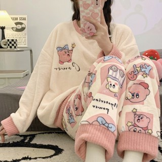 【限時超低價】睡衣女冬珊瑚絨韓版可愛長袖秋冬季加厚法蘭絨大碼 家居服套裝 長袖睡衣 女生睡衣 長袖睡衣 卡通睡衣 女睡衣