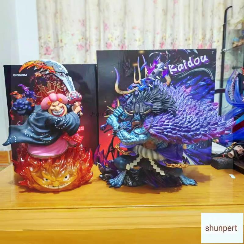 ??霸海凱多&霸海大媽??海賊王公仔 凱多公仔 正版 燈座發光 航海王gk 巨無霸公仔 手辦 擺件 禮物 公仔 景品 模