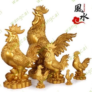 【臺灣出貨】金雞擺件仿純銅雞大公雞 十二生肖招財鎮宅風水銅雞工藝品擺 wangcai