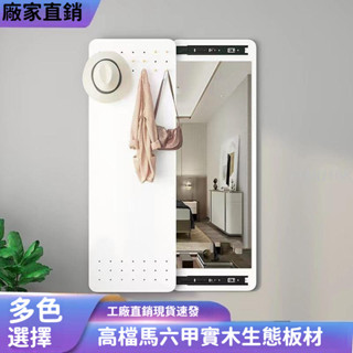 全身穿衣鏡臥室家用掛墻推拉試衣鏡掛衣架一體女生隱藏式貼墻鏡子 -FUJU生活