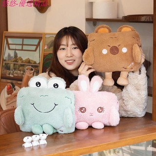 熱水袋 註水式熱水袋 暖手袋 毛絨絨暖手袋 冬季保暖熱水袋套 多功能可拆卸暖手袋 可愛動物冬天暖手寶
