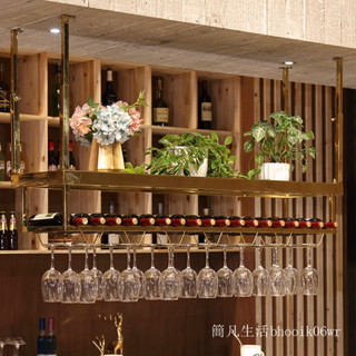 優質新品 低價 意式酒吧臺酒杯架 不銹鋼倒掛高腳杯吊杯架 客廳懸掛家用輕奢紅酒架