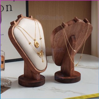 ⚡飾品展示架【只賣架子】高檔胡桃木項鏈人像展示架展示珠寶首飾吊墜模特脖子飾品陳列道具