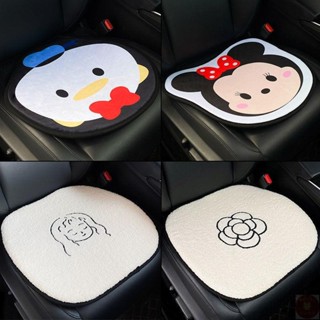 Yumi❤汽車坐墊秋冬毛絨卡通可愛通用靠背套裝單片車載車內屁墊墊子女生