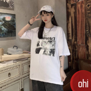 【ohi】寬鬆款短袖T恤 女韓版 ins潮寬鬆洋氣 韓版港風女裝超火短袖T恤 打底上衣 女生衣服 GTM1712