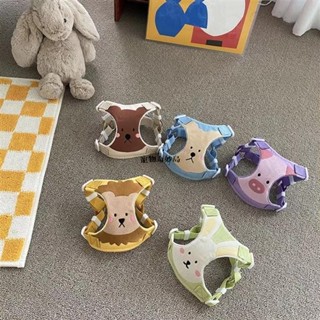 😸獨寵一身 韓國ins可愛寵物胸背 純棉透氣搞怪胸背套 狗狗外出牽引繩 遛狗繩 遛貓繩 背心式寵物胸背 防爆衝 法鬥胸