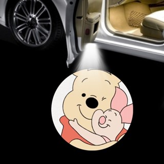 😊好嘢❤迎賓燈 無綫充電 迎賓燈 小熊維尼卡通感應照地投影汽車門燈汽車高畫質 投影燈