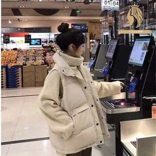 限時下殺 韓版寬鬆冬季新款羽絨馬甲 羽絨背心 羽絨馬甲背心 背心外套 馬甲外套 無袖馬夾背心 翻領【Crown服飾】C1