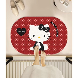 地墊 地毯🎀 hellokitty卡通浴室地墊矽藻泥防滑家用衛生間門口吸水地毯腳墊子 軟地墊 腳踏墊 防滑墊