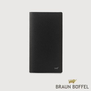 【BRAUN BUFFEL】默瑟-II 17卡兩折長夾-黑色(德國小金牛台灣總代理)/BF384-631-BK