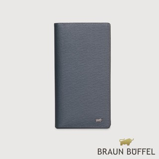 【BRAUN BUFFEL】瓦拉頓-TW 15卡兩折長夾-深藍色(德國小金牛台灣總代理)/BF537-301-MAR