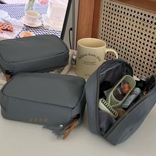 防潑水多層萬用收納包 布藝護照包 化妝包 多層收納包 馬卡龍素色簡約便攜洗漱包分層旅遊宿舍學校出國