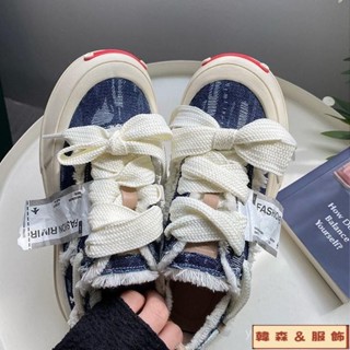 女生休閒鞋 平底鞋 低筒鞋春季新款小香風乞丐帆布鞋少女心ins厚底休閒開口笑增高闆鞋