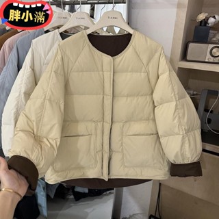 ☆免運☆韓系圓領加厚棉服女外套2025冬季時尚新款小眾輕薄寬鬆保暖麵包服 韓國保暖外套 冬天女裝 冬天外套 短外套 外套