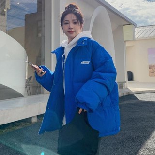 短款立領羽絨棉服女冬季寬鬆麵包服韓版外套棉襖防寒外套女 外套冬天女 韓式外套 棉服外套 白色羽絨 外套加絨 學生外套