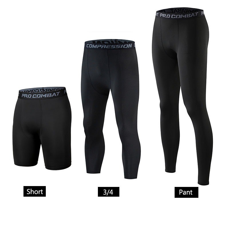 Men's Compression Pro combat Tights Pants Shorts Cycling Run