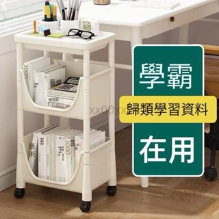 小推車置物架 傢用零食落地多層收納架 帶輪收納 書架 移動收納車 臥室書櫃 簡易宿捨收納架iris1110520