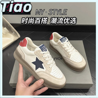 [厚底闆鞋]小白鞋女 韓版星星鞋 厚底板鞋女 德訓鞋 春季新款休閒鞋 厚底皮鞋 厚底運動鞋 星星闆鞋 ins百搭平底鞋