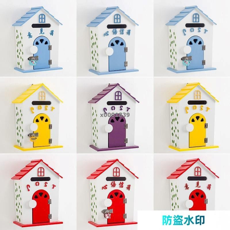 田園風格意見箱 家居擺設意見箱 意見箱 信箱攝影 道具木製郵箱 意見箱小木 意見箱屋裝飾品x0001839