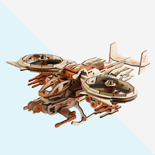 臺灣出貨【鐳射切割】木質3D立體拚圖飛機車交通模型兒童益智玩具 DIY手工拚裝模型