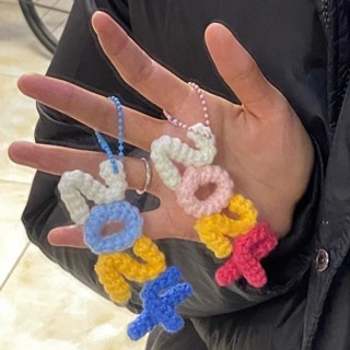 拾光✅免運🔥成品毛絨鉤織數字鑰匙扣 diy情侶名字 手工包包掛件 交換禮物 可愛揹包掛飾 針織玩偶 毛線療癒小物