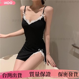 ✨臺灣出貨✨性感睡衣睡裙S-5XL 40-90公斤情趣內衣大尺碼 蕾絲吊帶居家性感睡裙 薄款修身顯瘦睡衣
