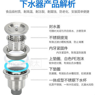 ⚡品質保證 ⚡桃園出貨 限時大破價 臺灣出貨 廚房水槽下水器304洗碗池提籃不銹鋼提籠過濾器洗菜盆下水管配件