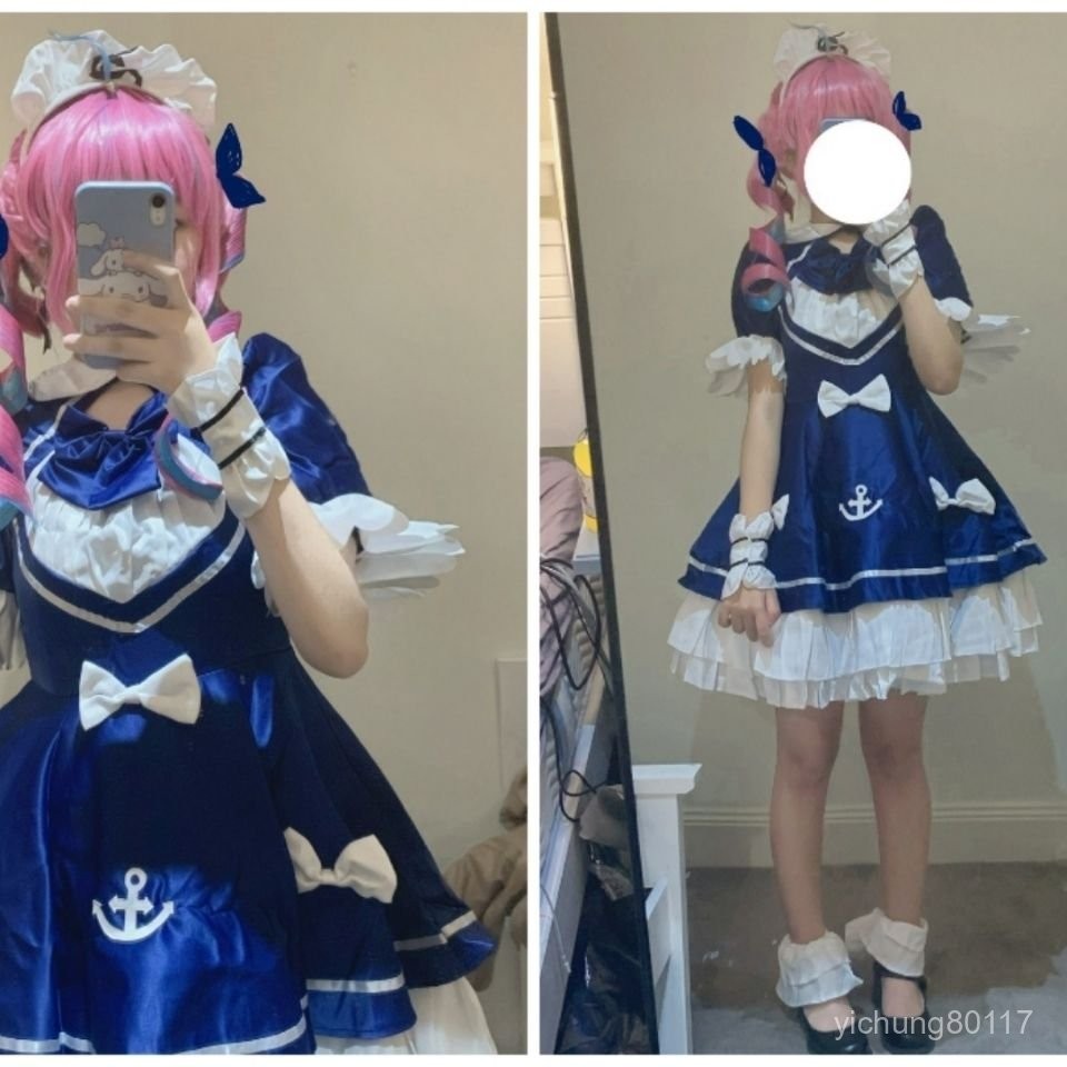 【臺灣熱銷💕免運】湊阿庫婭阿誇aqua動漫cp可愛女僕cosplay服裝