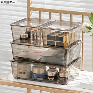 臺灣熱賣 ins風收納箱 家用收納盒塑膠透明衣服衣櫃整理箱玩具零食儲物箱帶蓋