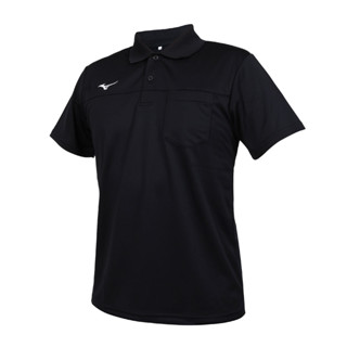MIZUNO 男短袖POLO衫( 臺灣製 上衣 休閒 慢跑 咖啡紗「32TAYA0109」 黑白
