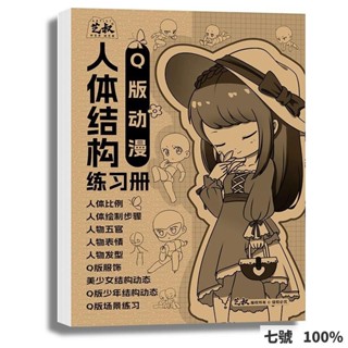 🔥臺灣出貨 🔥描摹本 人體結構 漫畵 速寫 人物 手繪 臨摹練習冊 Q版 動態拆解 綫稿描紅