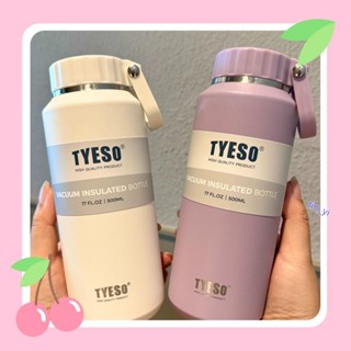 熱賣✨500ml 710ml 雙層不銹鋼保溫瓶帶把手時尚便攜長期保溫熱水瓶旅行不倒翁tin_yi