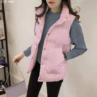 Umi🚗限時免運 春款新款棉馬甲情侶裝韓版修身短款女外套背心坎肩學生面包服