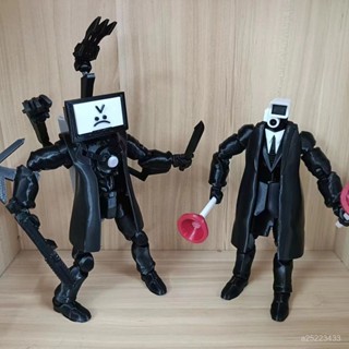 【臺灣-出貨】3D列印DUMMY13加大款20cm關節可動電視人 監控人模型 馬桶人 音響人手辦 兒童禮物