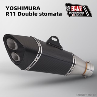 臺灣出貨 51mm/60mm通用r11排氣管逃生改裝消音器r1 MT-09 cb300r Ninja400 R3 CB