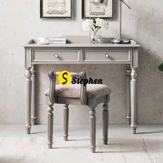 Stephen | 美式書桌歐式輕奢現代實木電腦桌小型臥室學習桌法式化妝桌梳妝臺