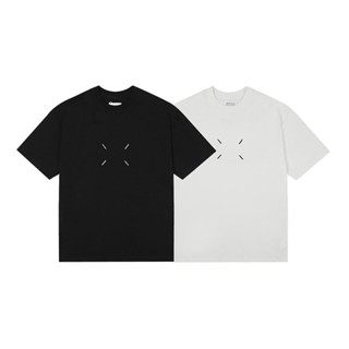 【丹丹百貨】新款MM6馬吉拉短袖四角標刺繡情侶夏季休閑純棉寬松百搭男女T恤潮8402