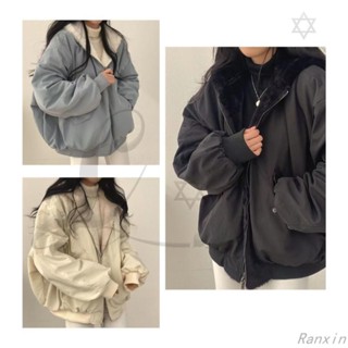 冉冉服飾~~連帽外套羽絨服兩面穿羊羔毛冬季大衣 厚外套 韓版兩面穿 oversize 飛行外套 羽絨外套 女生大衣 加絨