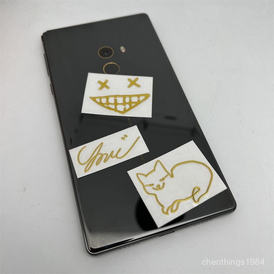金屬貼紙 金屬貼🍃  HACHI米津玄師簽名金屬貼紙 手機電腦DIY裝飾貼片 金色電鍍週邊