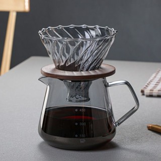 咖啡過濾杯 手沖咖啡壺V6掛耳分享壺套裝過濾器手沖雲朵玻璃沖泡濾杯滴漏式