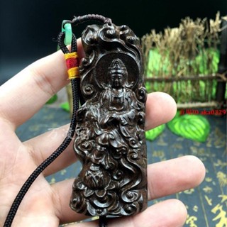 佳軒❀限時特賣 越南天然沉香木雕工藝品 自在觀音菩薩佛像手把件 吊飾佛牌 崖柏
