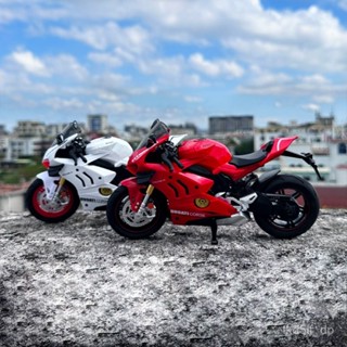 杜卡迪V4機車模型 ducati閤金模擬賽車 機車擺件 機車模型 收藏展示 模擬機車模型 擺件 杜卡迪機車模型 模型擺件