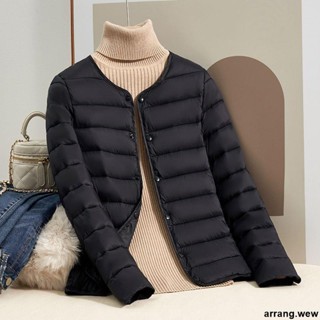 【臺灣出貨】 輕薄羽絨棉服女短款2024新款冬季內膽棉衣內穿小棉襖媽媽保暖外套