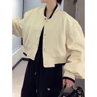 【免費參觀】 飛行外套 棒球外套 夾剋外套 外套女 女生外套 棒球服 外貿春秋棒球服女新款學院風韓版寬鬆個性帥氣夾剋外套