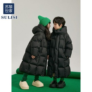 ❤️Baby親子裝❤️韓系長款過膝羽絨棉服韓版連帽寬鬆冬季加厚保暖棉衣外套 7HDC