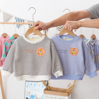 Lovelg baby🌷寶寶秋冬加絨長袖衛衣男童女童洋氣深秋打底衫嬰兒冬裝圓領衫上衣