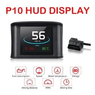 ✨新品優選✨Car Hud P10 OBD2 Hud 抬頭顯示自動數字電壓車速表