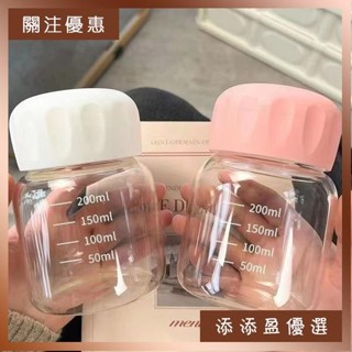 🔥臺灣熱賣款🔥出迷你水杯耐高溫玻璃小奶杯咖啡牛奶便攜高顔值胖胖可愛學生杯子女 9CWP