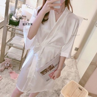 🔥雙11限時特惠🔥韓秋冬睡袍女 冰絲睡衣 浴袍 女生睡衣 流行睡衣居居家服 冰絲睡衣裙 冰絲 性感浴袍 家居服 睡衣